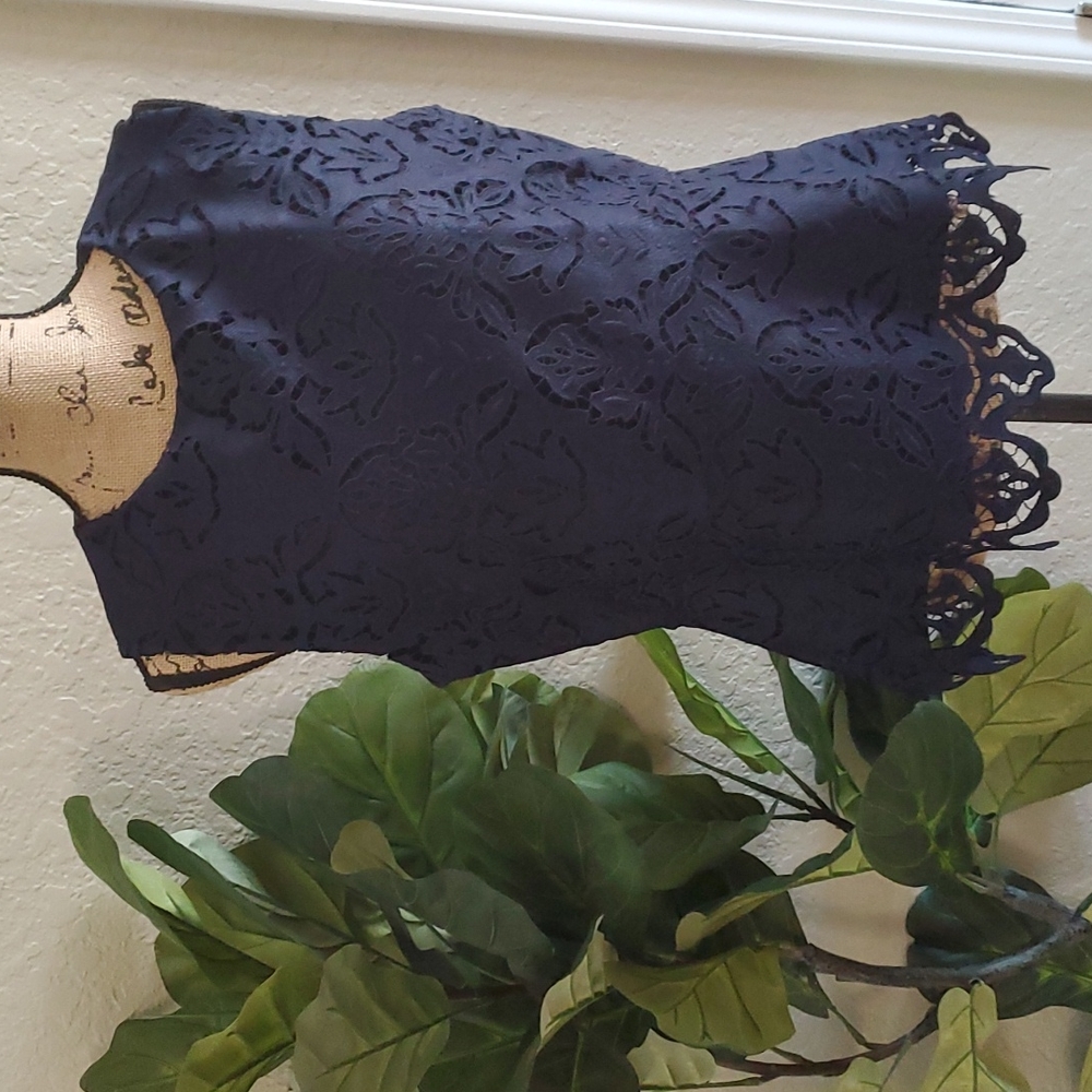 Ann Taylor lace peplum top